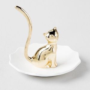 GOLD CAT RING HOLDER
